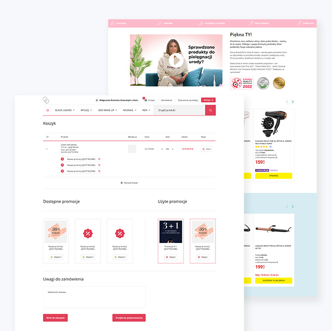 Platforma sprzedaży B2B lub B2C